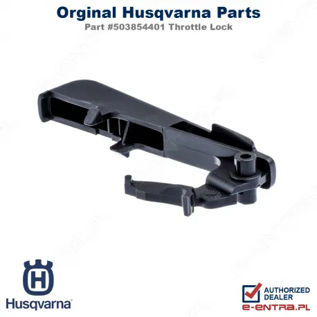 Blokada dźwigni gazu pilarki Husqvarna 340, 346XP , 357XP, 503854401