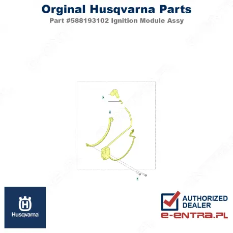 Moduł zapłonowy pilarki Husqvarna 572 XP/XPG, komplet