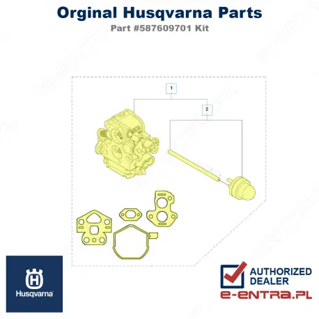 Zestaw naprawczy gaźnika pilarki Husqvarna