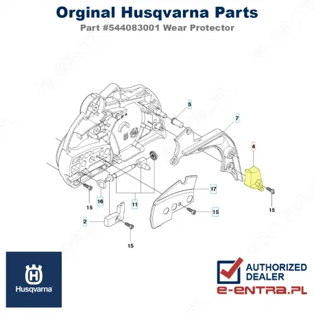 Zderzak osłony pilarki Husqvarna