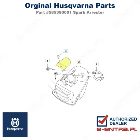 Płytki wylotu tłumika pilarki Husqvarna