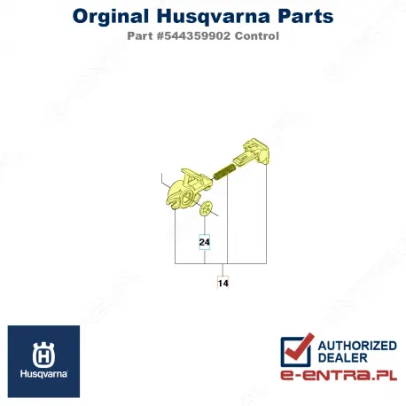 Dźwignia sterowania pilarki Husqvarna, komplet