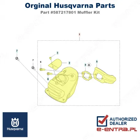 Tłumik pilarki Husqvarna, komplet