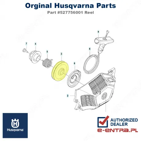 Kółko rozrusznika pilarki Husqvarna 543 XP