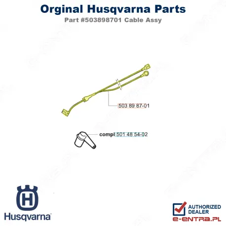 Wiązka przewodów pilarki Husqvarna 340, 357, 359 503898701