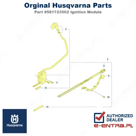 Moduł zapłonowy pilarki Husqvarna 555, 556, 581723502