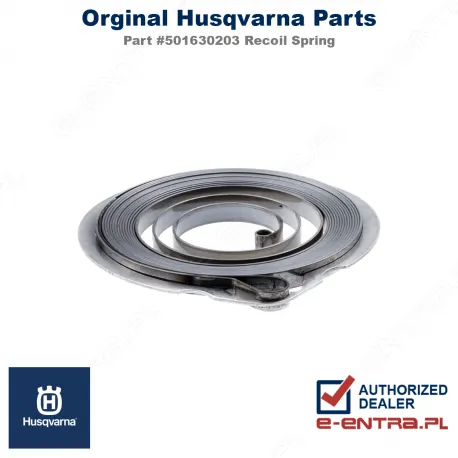 Sprężyna rozrusznika pilarki Husqvarna 254, 257XP, 261, 262XP, 501630203