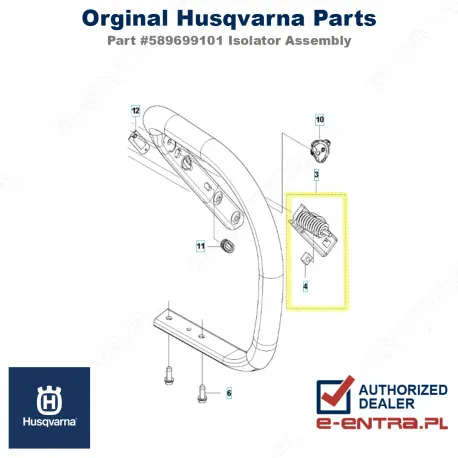 Amortyzator uchwytu pilarki Husqvarna 572 XP, 572 XPG, 589699101