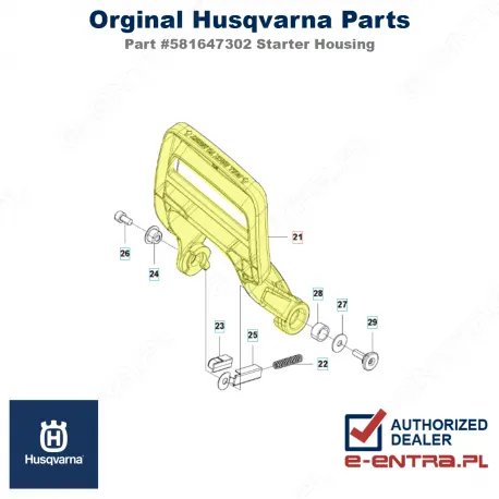 Osłona hamulca pilarki Husqvarna 543 XP