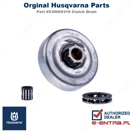 Bęben sprzęgła pilarki Husqvarna 36, 41, 136, 141