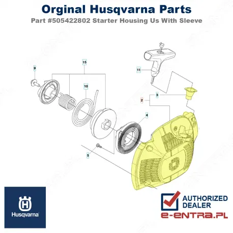 Obudowa rozrusznika pilarki Husqvarna