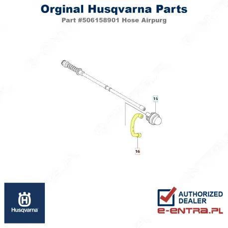Przewód paliwa pilarki Husqvarna 435 eII, 440E, 445E, 450, 544401901