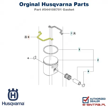 Uszczelka cylindra pilarki Husqvarna