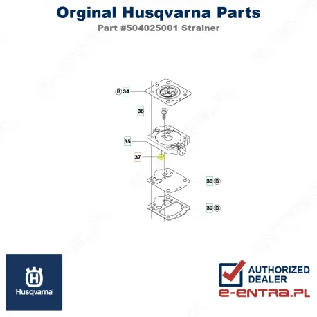 Filtr gaźnika pilarki Husqvarna