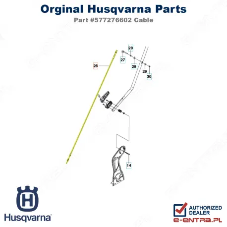 Linka napędu Husqvarna LC348V, LC353V, 577276602