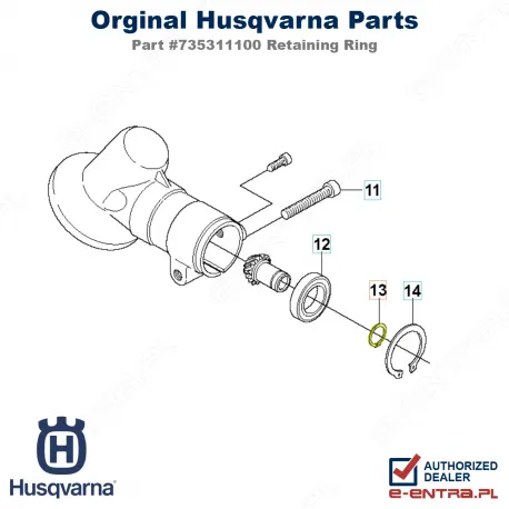 Pierścień sprężynujący wykaszarki Husqvarna