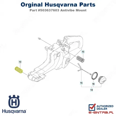 Amortyzator pilarki Husqvarna 362, 365, 372XP, 503637603
