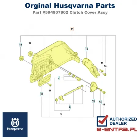 Osłona sprzęgła pilarki Husqvarna 572 XP, komplet