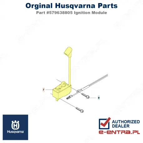 Moduł zapłonowy pilarki Husqvarna 445, 450 nowy typ 579638805