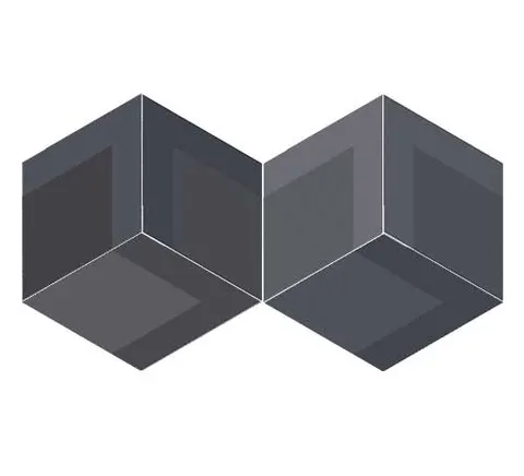 WOW FLOW DIAMOND DECOR BLACK 14 x 24 cm