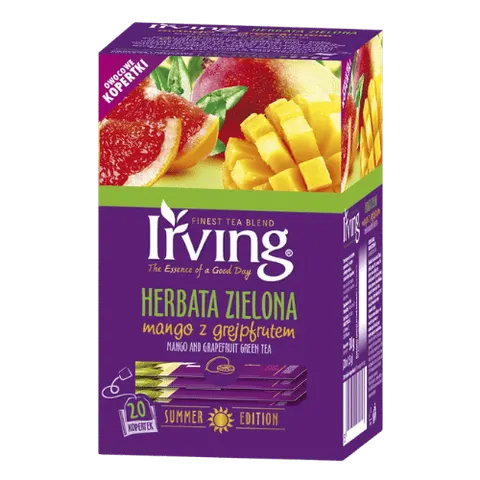 IRVING ZIELONA HERBATA O SMAKU MANGO Z GREJPFRUTEM 20 TOREBEK
