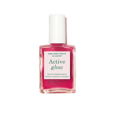 MANUCURIST Active glow Blueberry Pielęgnujący lakier do paznokci 15 ml