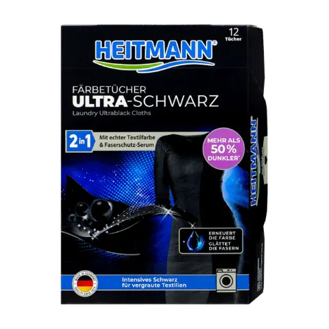 HEITMANN CHUSTECZKI DO ODNOWY KOLORU CZARNEGO 12 SZT