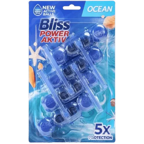 BLISS WC ZAWIESZKI DO TOALETY BARWIĄCE WODE OCEAN 4 SZT
