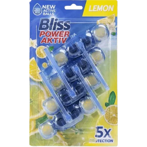 BLISS WC ZAWIESZKI DO TOALETY BARWIĄCE WODE CYTRYNOWE 4 SZT