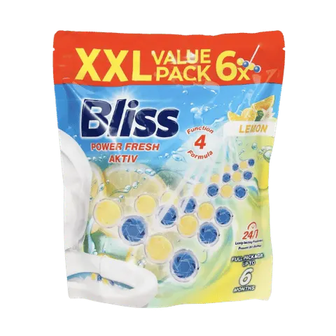 BLISS WC ZAWIESZKI DO WC CYTRYNOWE 6 X 50 G