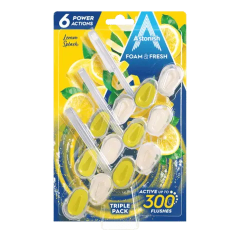 ASTONISH ZAWIESZKI DO WC O ZAPACHU CYTRYNY 3 SZT