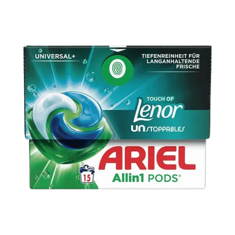 ARIEL KAPSUŁKI DO PRANIA TKANIN Z LENOREM 15 SZT
