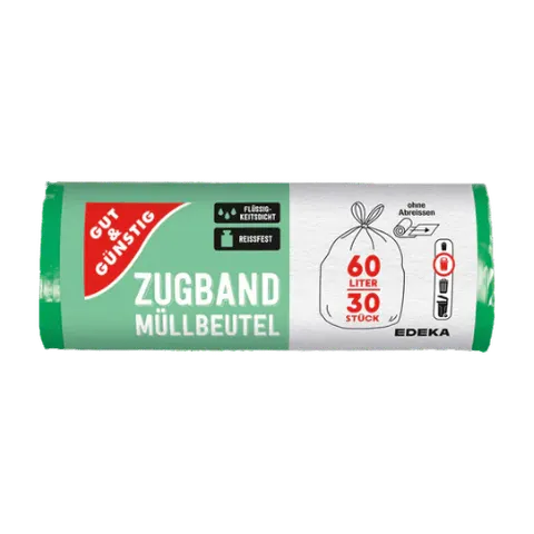 G&amp;G WORKI NA ŚMIECI Z TAŚMĄ 60 L - 30 SZT