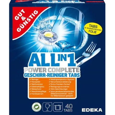 G&amp;G TABLETKI POWER ACTIV DO ZMYWARKI 40 SZT
