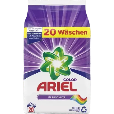 ARIEL PROSZEK DO PRANIA TKANIN KOLOROWYCH 20 PRAŃ