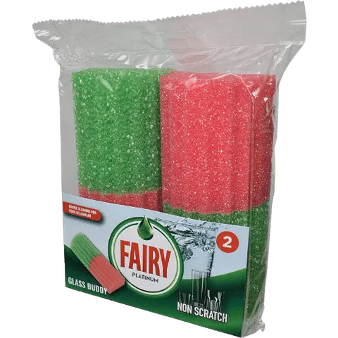 FAIRY PLATINUM GĄBKA DO MYCIA SZKŁA 2 SZTUKI