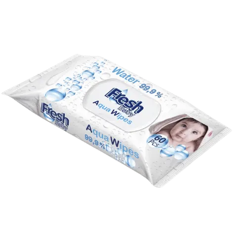AQUA WIPES CHUSTECZKI NAWILŻANE DLA DZIECI 60 SZT.