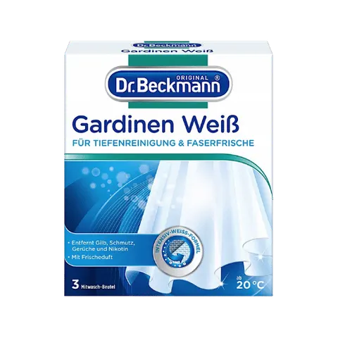 DR BECKMANN SASZETKI DO PRANIA BIAŁYCH FIRAN 3x40g