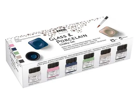 KREUL GLASS & PORCELAIN CHALKY SET 6 x 20ml
