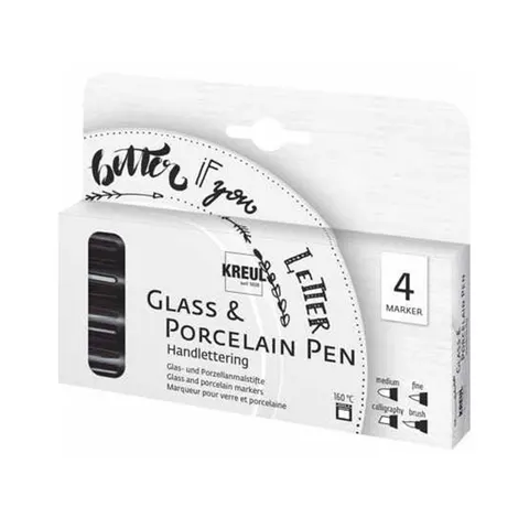 Pisaki do porcelany i szkła Kreul 4 szt. - Handlettering