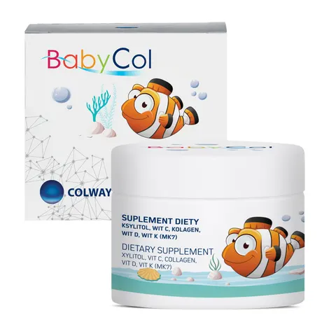 BabyCol – kolagen, witamina D, K i naturalna witamina C dla dzieci | 60 pastylek