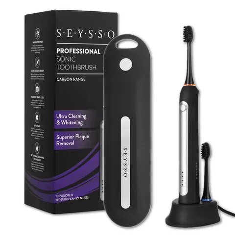 SEYSSO Professional Szczoteczka Soniczna z linii Carbon +Etui +2końcówki