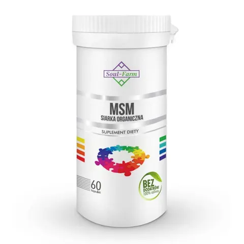 MSM Siarka organiczna 650mg, 60kaps