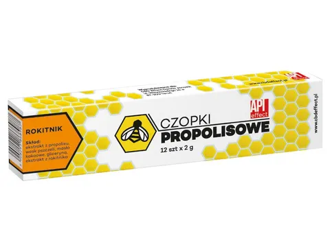 Czopki propolisowe z rokitnikiem 12 szt x 2g