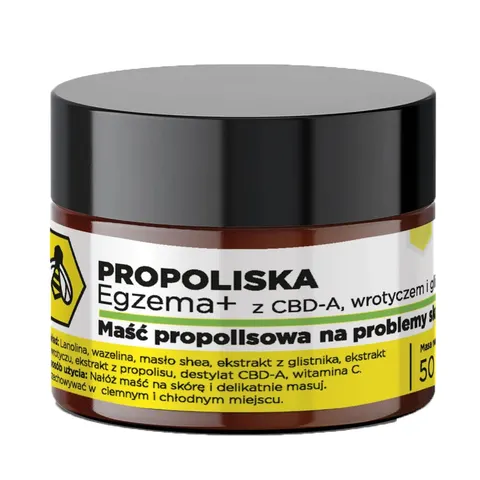 Maść Propolisowa Egzema Plus CBDA, Wrotycz, Glistnik 50 ml