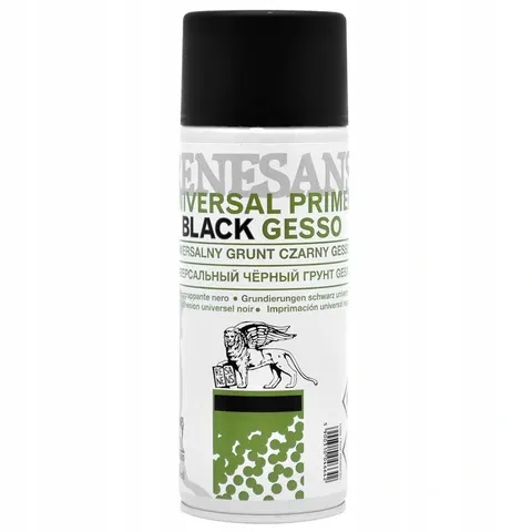 Grunt Gesso czarne Renesans spray - 400 ml