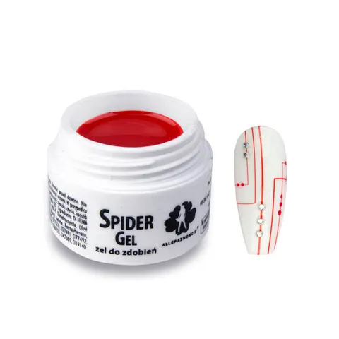 Spider gel precyzyjny żel do zdobień czerwony/red 3ml