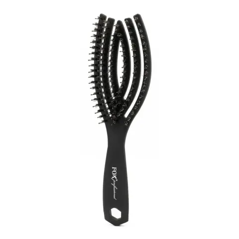 Fox flex brush nylon&boar szczotka do włosów z włosiem dzika black mat