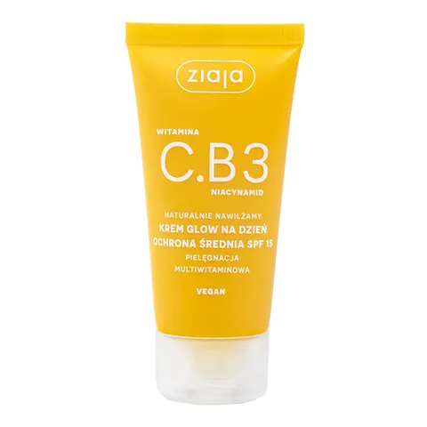 Ziaja witamina c.b3 niacynamid krem do twarzy glow na dzień spf15, 50ml