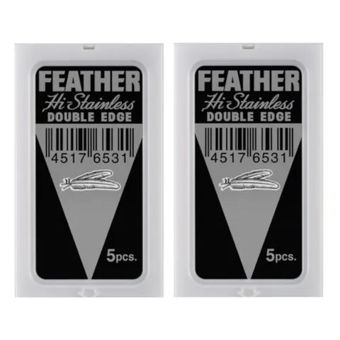 Feather hi stainless double edge żyletki, 10 sztuk
